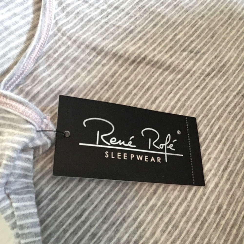 NWT Rene Rofe Sleepwear Tank (grey/pink) - Picture 7 of 7